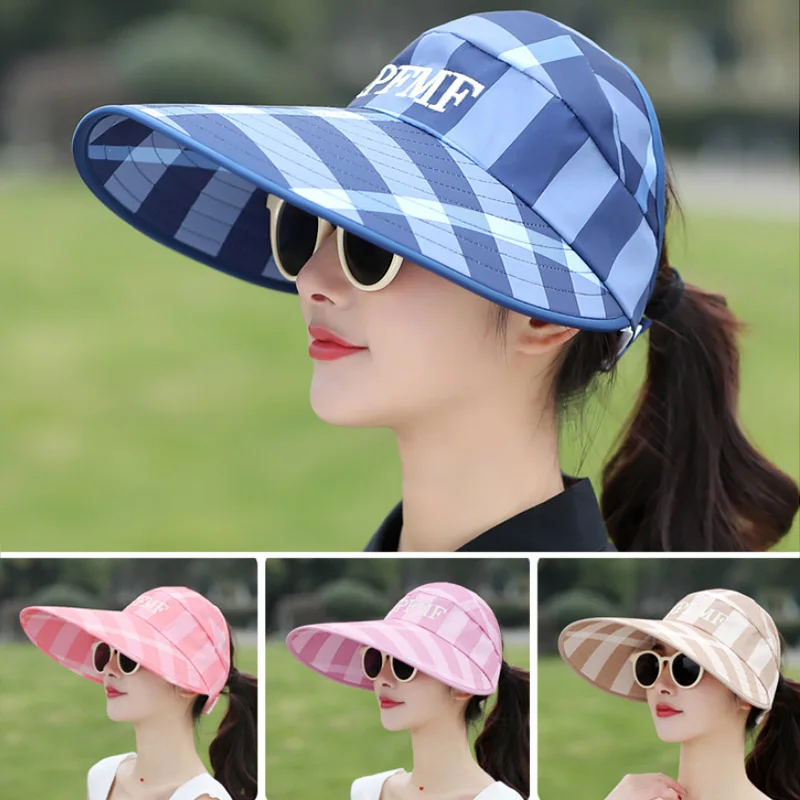 Korėjos Stiliaus Vasaros Saulės, Skrybėlės Moterims Lauko Saulės šešėlių apsaugos nuo Saulės Skrybėlę Paplūdimio Bžūp Skydeliai chapeu feminino kepurės moterims