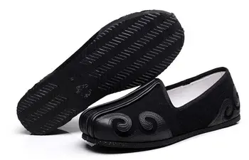 EU34~EU47, Daoizmas debesis kablys batai kovos menų kung fu batai daosizmas chi wushu sportbačiai, juoda aukštos kokybės