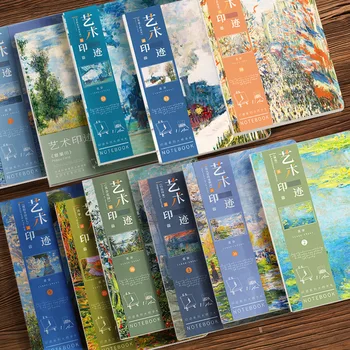 Estetinės Sąsiuvinis Žinomų Tapybos Monet, Van Gogh Tuščias Viduje Žurnalų Dienoraštis Planuotojas, Mokyklinės Prekės, Raštinė