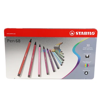 Rašiklis STABILO 68 Premium flomasteris - Asorti Spalvos, Alavo iš 50/40 Spalvos, Spalva-intensyviai Premium Pluošto Rašiklis, Vandens pagrindu Dažai