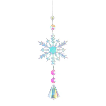 Snaigės Crystal Rainbow Ornamentas, Automobilių Reikmenys Vėjo Varpelių Krištolo Šviesa Lange Priedai Atspindintis Vėjo Varpelių už Balkonas
