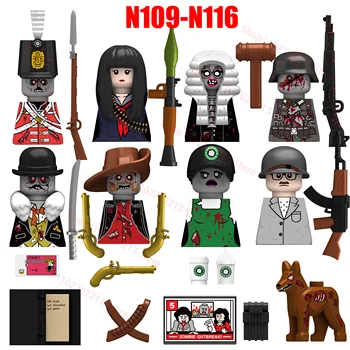 Siaubo Mini figūrėlių, Plytos Asamblėjos Fusako Mika, zombie Helovinas Blokai Žaislai Vaikams N115 N116 N111 N112