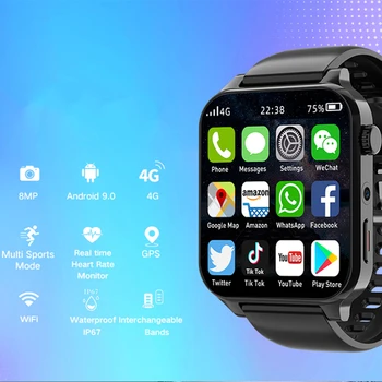 Smart Watch Telefonas 4GB 64GB 4G Interneto 