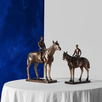 Šiaurės stiliaus arklių sėkmės jodinėjimas žirgais namų kambarį apdaila kūrybos darbalaukio minkšta apdaila studijų miegamojo puošmena