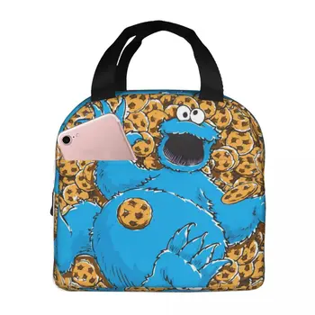Cookie Monster Izoliuoti Pietūs Krepšiai Vandeniui Pikniko Krepšiai Šilumos Aušintuvas Priešpiečių Dėžutė Pietūs Nešti Moteris Dirbti Vaikų Mokykla