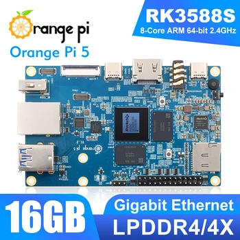 Oranžinė Pi 5 16GB RK3588S 8-Core 64Bit PCIE Modulis Išorės WiFi BT Bendrosios Valdybos Kompiuteryje Paleisti 