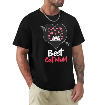 Geriausia Katė Mama Kada nors T-Shirt didingas marškinėliai anime vyrų long sleeve t shirts