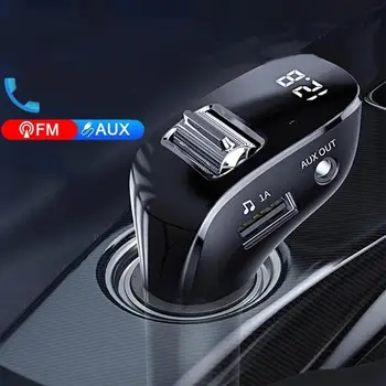 Laisvų rankų įrangą Belaidžiu Bluetooth 5.0 Aux Auto Rinkinys Dual Usb Auto Įkroviklis, FM Siųstuvas, Mp3 Grotuvas, Auto Radijas FM Moduliatorius